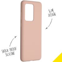 Accezz Liquid Silicone Backcover Samsung Galaxy S20 Ultra - Roze