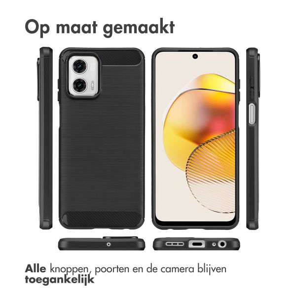 imoshion Brushed Backcover Motorola Moto G73 - Zwart