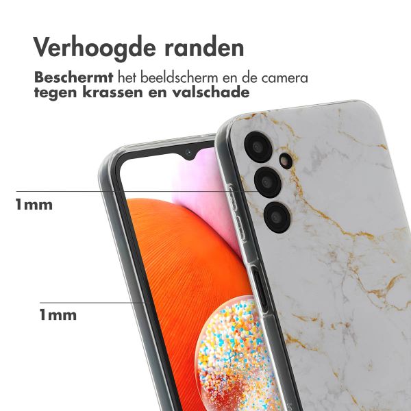 imoshion Design hoesje Samsung Galaxy A14 (5G/4G) - White Marble