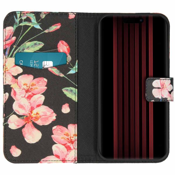 imoshion Design Softcase Bookcase iPhone 15 - Blossom Black