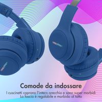 imoshion Draadloze Kinderkoptelefoon LED Light - Decibelbegrenzer - Met AUX kabel - Cobalt Blue