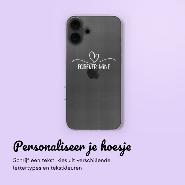 Hoesje met eigen foto en/of tekst Apple iPhone 16 - Sierlijk hartje