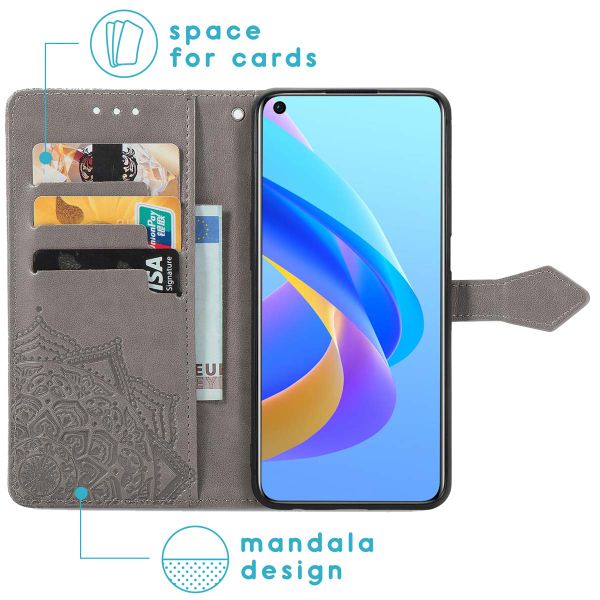 imoshion Mandala Bookcase Oppo A76 (4G) - Grijs