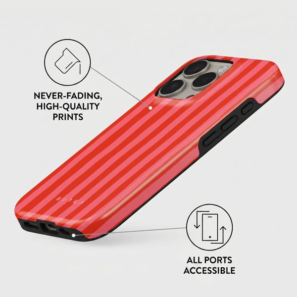 Burga Tough Back Cover with MagSafe Apple iPhone 16 Pro - Pomegranate