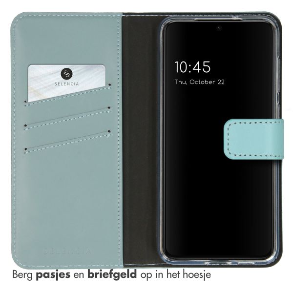 Selencia Echt Leren Bookcase Samsung Galaxy S23 - Air Blue
