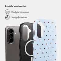 Selencia Vivid Wavy Backcover met MagSafe Samsung Galaxy A57 (5G) - Happy Dots Digital Sky