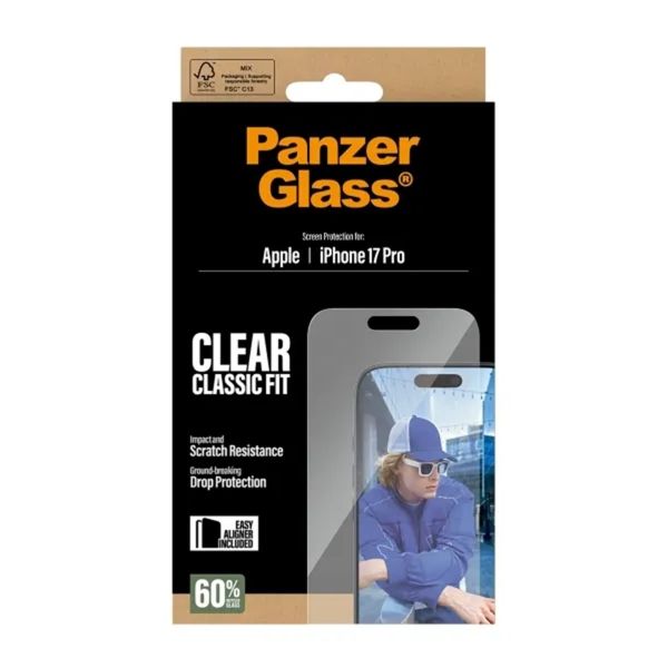 PanzerGlass Anti-Bacterial Screenprotector Apple iPhone 17 Pro