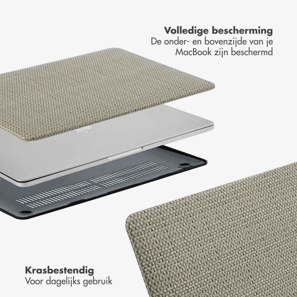 Selencia Geweven Cover Apple MacBook Air 13 inch (2018-2020) - Taupe