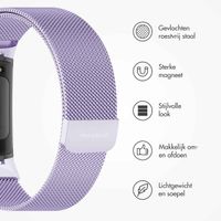 imoshion Milanees magnetisch bandje Fitbit Charge 5 - Maat M - Paars