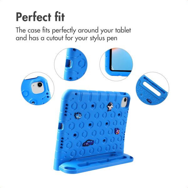 imoshion Kidsproof Tablet Case with Detachable Dolls Apple iPad 11 (2025) 11 inch A16 / iPad 10 (2022) 10.9 inch - Blue