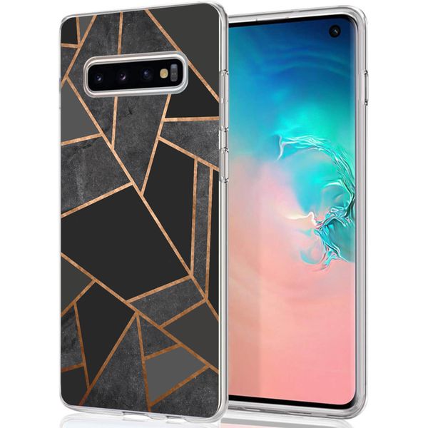 imoshion Design hoesje Samsung Galaxy S10 - Grafisch Koper / Zwart