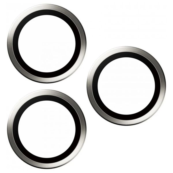 PanzerGlass Camera Protector Hoops Optic Rings Apple iPhone 15 Pro / 15 Pro Max - White Metal