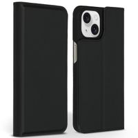 Accezz Premium Leather Slim Bookcase Apple iPhone 15 - Zwart