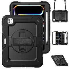 Accezz Rugged Backcover met schouderstrap Apple iPad Pro 11 (2024) M4 - Zwart