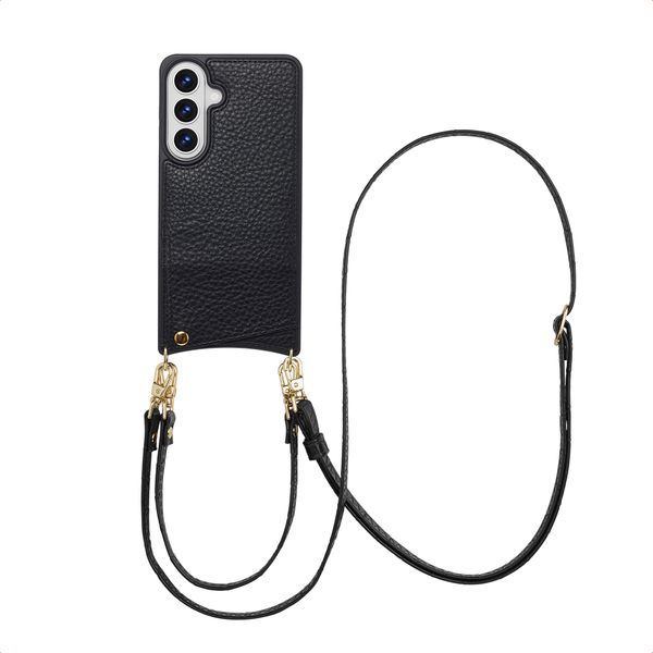 Selencia Nova Telefoonhoes met Koord en Pashouder Samsung Galaxy S26 Plus - Zwart