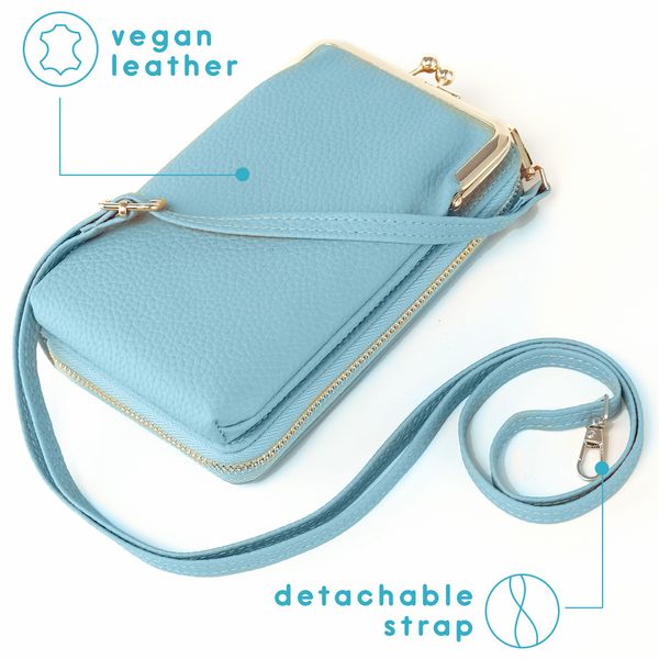 imoshion Vegan Lederen Telefoontasje Crossbody - Blauw