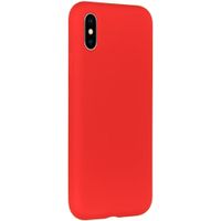 Accezz Liquid Silicone Backcover iPhone Xs / X - Rood