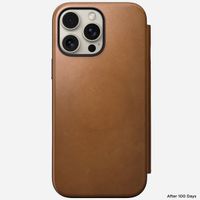 Nomad Modern Leather Folio Bookcase iPhone 16 Pro Max - English Tan