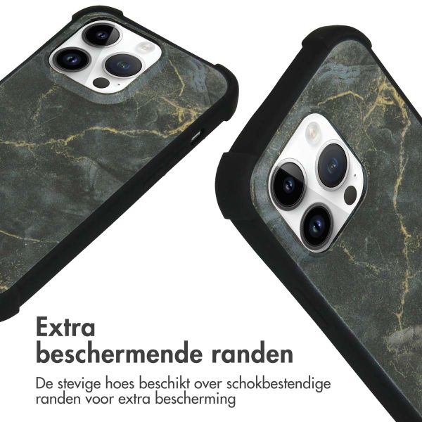 imoshion Design hoesje met koord iPhone 14 Pro - Black Marble