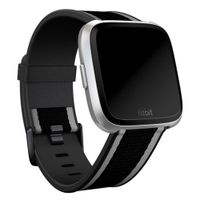 Fitbit Woven band Fitbit Versa / Versa 2 / Versa Lite - Maat L - Grey / Black