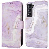 imoshion Design Bookcase Samsung Galaxy S21 FE - Purple Marble