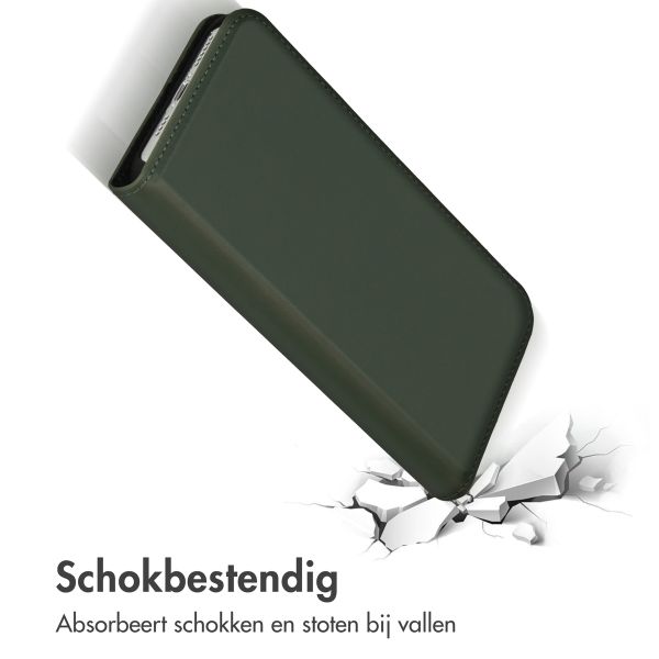 Accezz Premium Leather Slim Bookcase iPhone 14 Pro Max - Groen