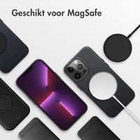 Accezz MagSafe Leather Backcover Apple iPhone 13 Pro - Onyx Black