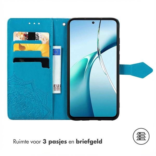 imoshion Mandala Bookcase Motorola Edge 60 Fusion - Turquoise