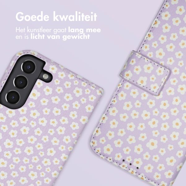 imoshion Design Bookcase Samsung Galaxy S21 - White Daisy