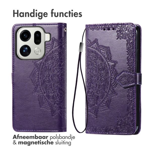 imoshion Mandala Bookcase Oppo Find X9 Pro - Paars