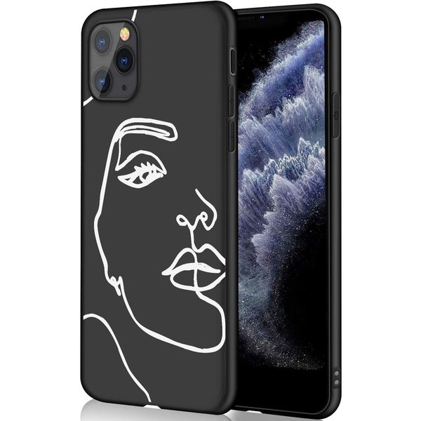 imoshion Design hoesje iPhone 11 Pro - Abstract Gezicht - Wit / Zwart