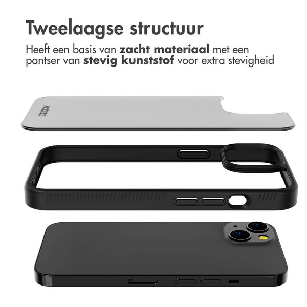 Accezz Rugged Frosted Backcover Apple iPhone 13 - Zwart