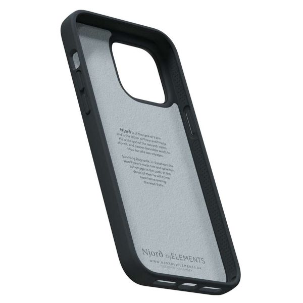 Njorð Collections Suède Comfort+ Case iPhone 14 Pro Max - Black