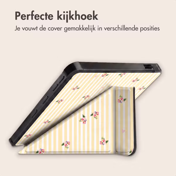 imoshion Design Vouwbare Bookcase Kobo Libra Colour - Garden Stripes