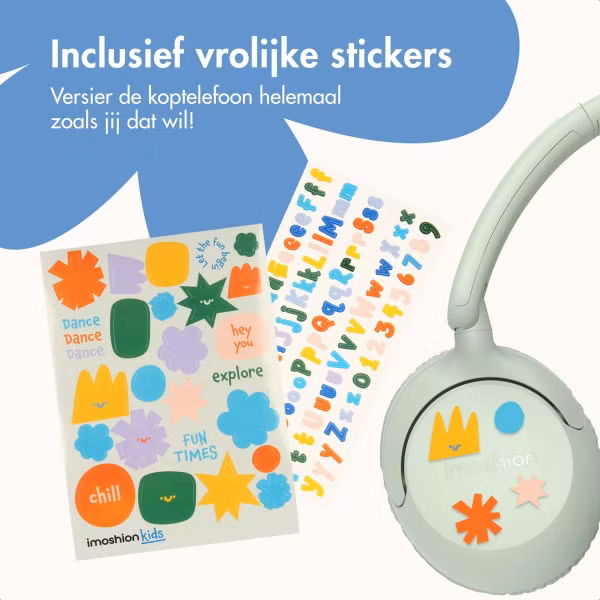 imoshion Kidspakket | Kidsproof backcover voor de Samsung Galaxy Tab A11 Plus / A9 Plus + Kinderkoptelefoon met draad + Reistafel - Groen