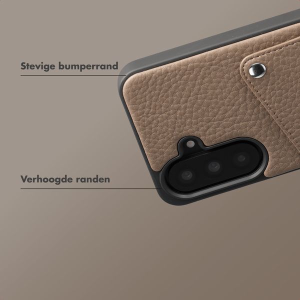 Selencia Riva Backcover met Pashouder Samsung Galaxy A37 (5G) - Mocha Brown