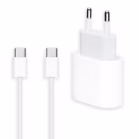 Apple Originele USB-C Power Adapter 20 watt + Originele USB-C naar USB-C oplaadkabel - 2 meter - Wit