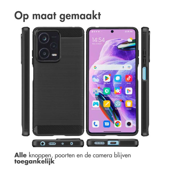 imoshion Brushed Backcover Xiaomi Redmi Note 12 Pro Plus - Zwart