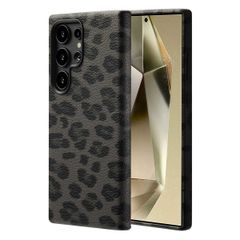 Selencia Sabi Backcover Panterprint met MagSafe Samsung Galaxy S24 Ultra - Midnight Black