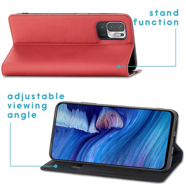 imoshion Slim Folio Bookcase  Xiaomi Redmi Note 10 (5G) - Rood