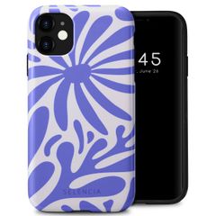 Selencia Vivid Tough Backcover iPhone 11 - Modern Bloom Sapphire Blue