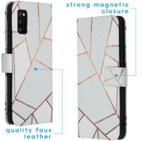imoshion Design Softcase Bookcase Samsung Galaxy A41 - White Graphic