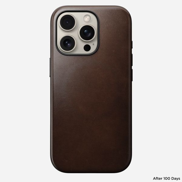 Nomad Modern Horween Leather Case iPhone 16 Pro - Rustic Brown