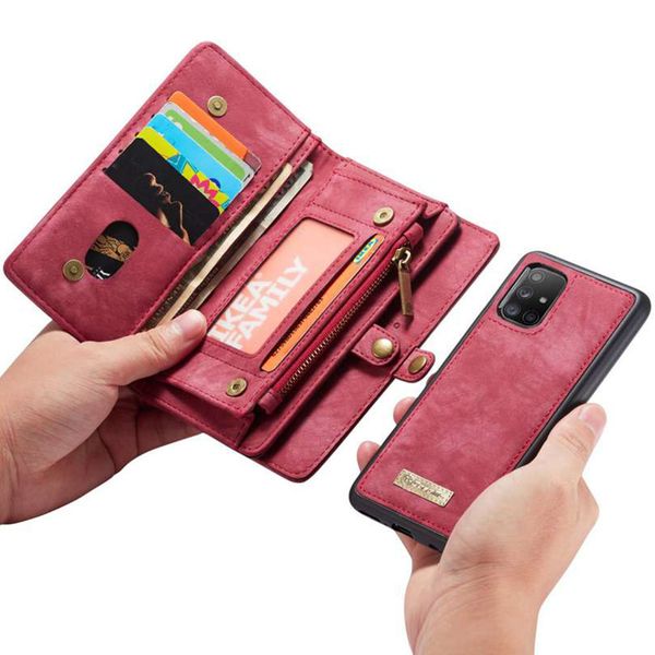 CaseMe Luxe Lederen 2 in 1 Portemonnee Bookcase Samsung Galaxy A51
