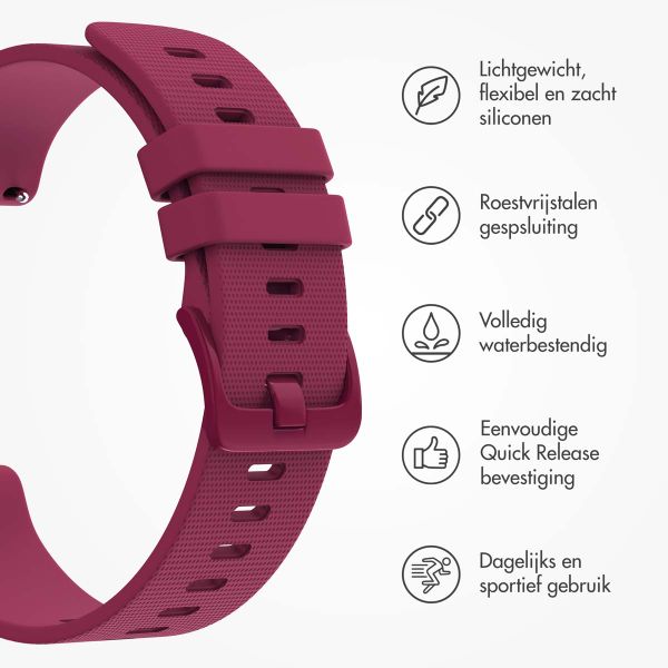 imoshion Siliconen sportbandje met gesp - Universeel 20 mm aansluiting - Fuchsia