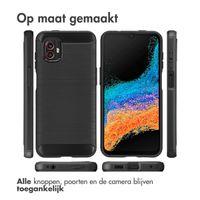 imoshion Brushed Backcover Samsung Galaxy Xcover 6 Pro - Zwart