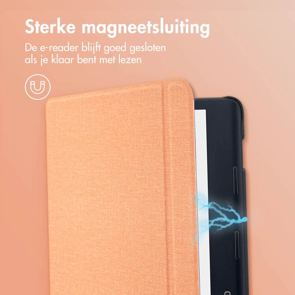 imoshion Canvas Sleepcover Bookcase met stand Kobo Sage / Tolino Epos 3 - Peach