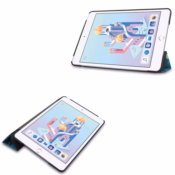 imoshion Design Trifold Bookcase Apple iPad Mini 5 (2019) / Mini 4 (2015) - Green Plant