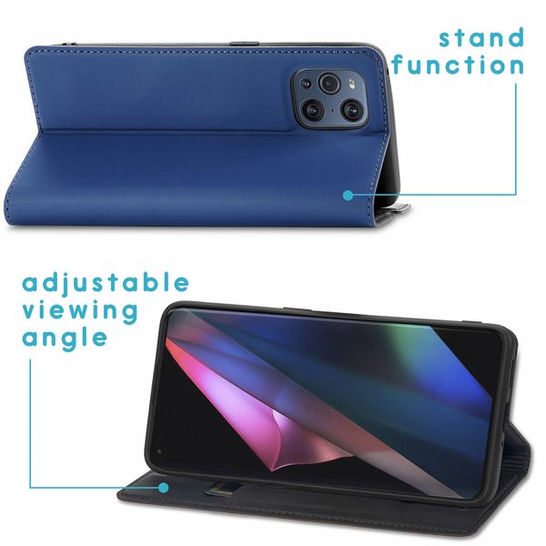 imoshion Slim Folio Bookcase Oppo Find X3 Pro 5G - Donkerblauw