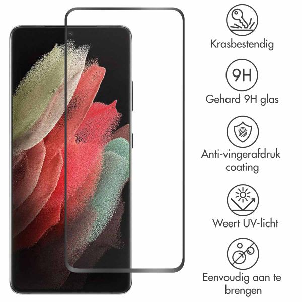 Accezz Gehard Glas Full Cover Screenprotector Samsung Galaxy S21 Ultra
